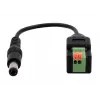 EXSYS EX-49140 DC-stroomstekker 5,5x2,1mm naar 2-polig klemmenblok adapterkabel, 15 cm, drukknop