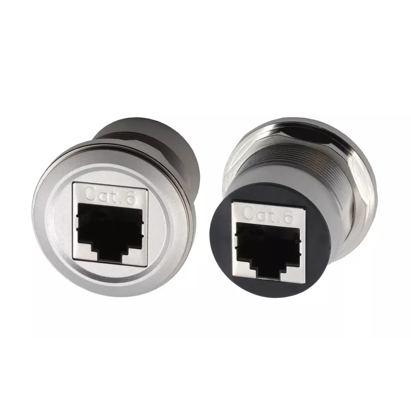 EXSYS EX-49196 metalen RJ45-inbouwadapter, female-female