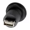 EXSYS EX-49213 paneelmontage-adapter USB-B bus naar USB-A bus, USB 2.0, metalen frame
