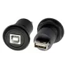 EXSYS EX-49213 paneelmontage-adapter USB-B bus naar USB-A bus, USB 2.0, metalen frame