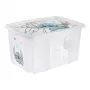 keeeper opbergbox karolina Stitch, 45 liter stapelbare/nestbare box met deksel, transparant PP, 1 stuk 1223900131900