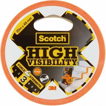 3M Scotch hoogzichtbaarheidstape oranje 48 mm x 25 m, 6 rollen 7100205301