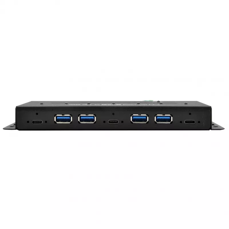 EXSYS EX-1247HMVS 7-poorts USB 3.2 Gen 2 industriële hub met DIN-railmontage