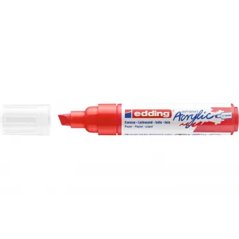 Edding 5000 acrylmarker brede beitelpunt rood 4-5000902