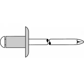 GESIPA blindklinknagel 4,0 x 12,0 mm aluminium/staal grootkop - 500 stuks (1454097)