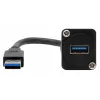 EXSYS EX-49164 USB 3.2 Gen 1 D-type inbouw-adapterkabel, USB-A stekker naar bus, 20 cm, zwart