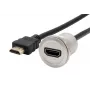 EXSYS EX-49180 metalen paneelmontage HDMI-adapter, bus naar stekker, 30 cm