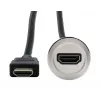 EXSYS EX-49180 metalen paneelmontage HDMI-adapter, bus naar stekker, 30 cm