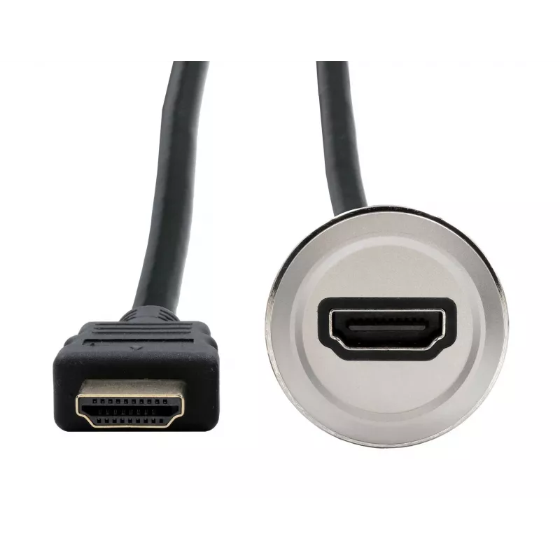 EXSYS EX-49180 metalen paneelmontage HDMI-adapter, bus naar stekker, 30 cm