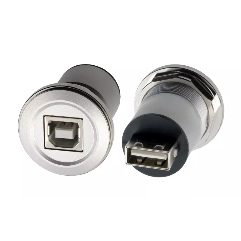 EXSYS EX-49193 metalen paneelmontage USB 2.0-adapter USB-B bus naar USB-A bus
