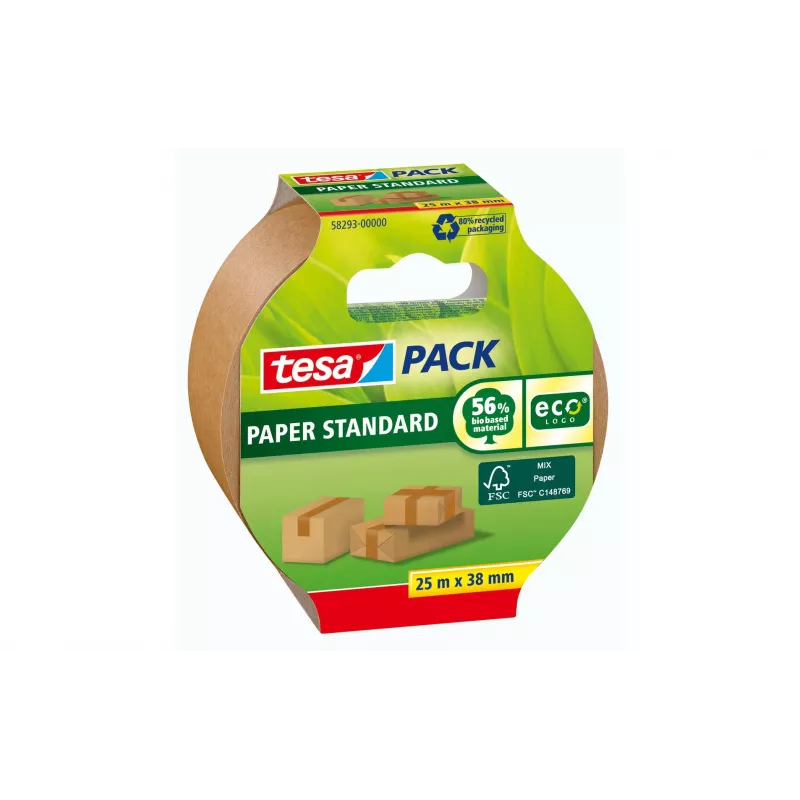 tesa STANDARD ecoLogo® 58293 verpakkingstape bruin 25 m x 38 mm