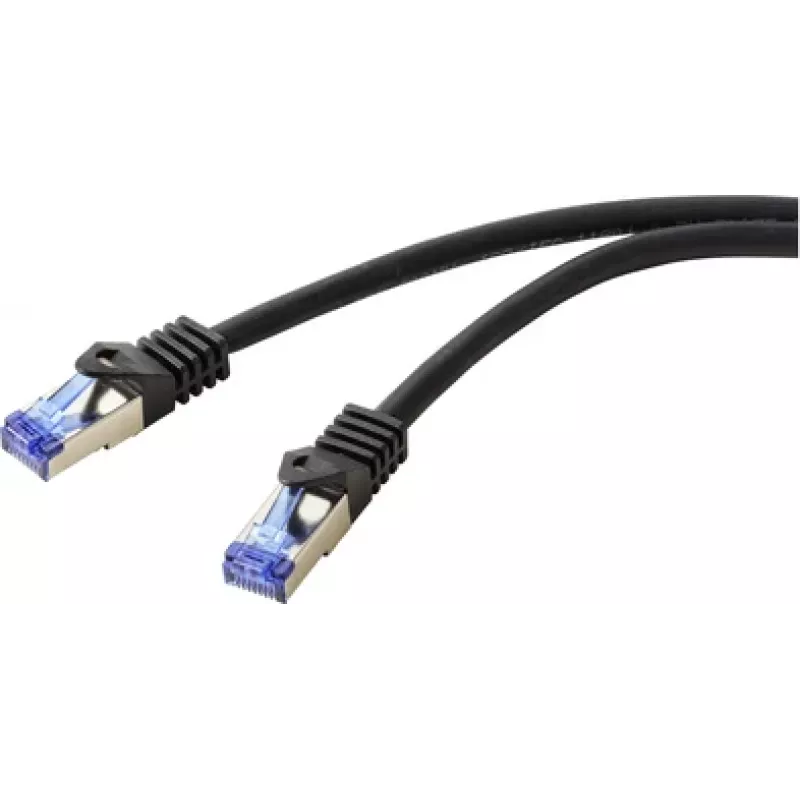 Renkforce RF-6830464 CAT 6a S/FTP patchkabel, RJ45, 5 m, zwart