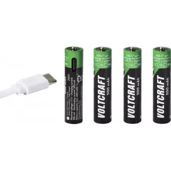 VOLTCRAFT Micro (AAA) Li-Ion accu 500 mAh 1,5 V 4-pack (VC-17275565)