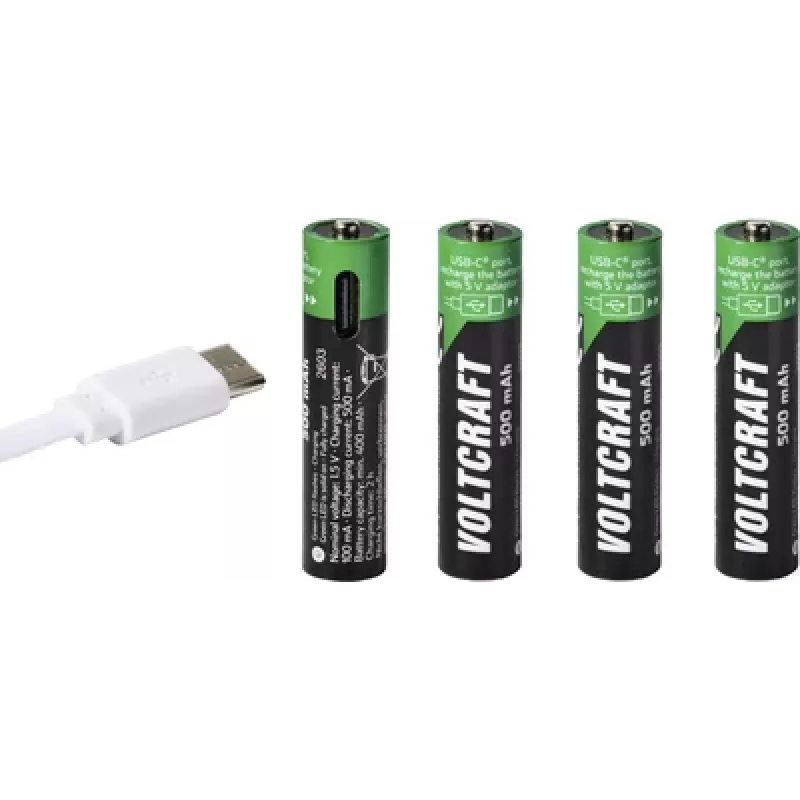 VOLTCRAFT Micro (AAA) Li-Ion accu 500 mAh 1,5 V 4-pack (VC-17275565)