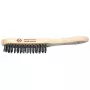 C.K Tools 4-rijige staalborstel van gehard en ontlaten staal met houten handgreep (T6238 4)