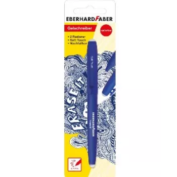 Faber-Castell Eberhard Faber Erase It! gelpen blauw 0,7 mm navulbaar uitwisbaar 582181