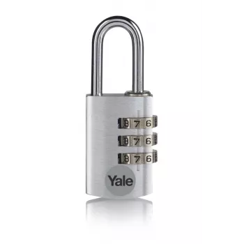 Yale YE3CB/38/131/1/S 38mm zilveren combinatieslot