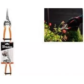 Bradas V-SERIES bypass-tuinschaar met recht RVS-mes, oranje, 1 stuk (KT-V1020)