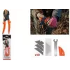 Bradas V-SERIES multifunctionele tuinschaar met verwisselbaar aambeeldblad, oranje, 1 stuk (KT-V1)