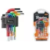 Bradas 9-delige inbussleutelset, S2-staal, veelkleurig, metrisch 1,5-10mm, L-vorm, kleurgecodeerd, DIY-HKH42-SH/B
