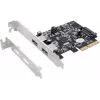 EXSYS EX-12001-2 PCIe x2 low-profile USB 3.2 Gen 2x2 adapter