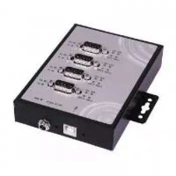 EXSYS EX-1344HMV industriële 4-poorts USB 2.0 hub, metaal, DIN-rail-/wandmontage, 7-24V DC, ESD- & overspanningsbeveiliging
