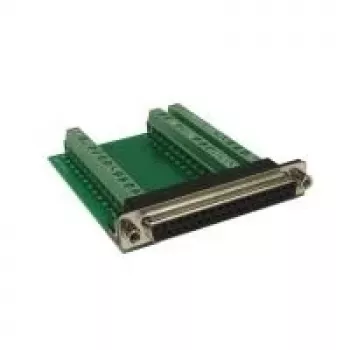 EXSYS EX-49040 D-SUB 37-pins stekker naar schroefklemmenblok adapter, groen/zilver