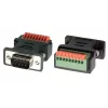 EXSYS EX-49110 DB9 stekker naar 9-pins schroefklemmenblok adapter met drukknop