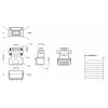 EXSYS EX-49110 DB9 stekker naar 9-pins schroefklemmenblok adapter met drukknop