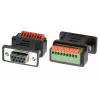 EXSYS EX-49111 9-pins D-Sub bus naar 9-pins schroefklemmenblok adapter met drukknop, grijs