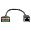 EXSYS EX-49120 RJ45 bus naar 8-pins terminalblock adapterkabel, CAT.6, 30 cm, met drukknop