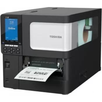 Toshiba BX410T-GS02-QM-S industriële barcodeprinter, 203 dpi, thermotransfer/direct thermisch, USB & LAN, kleuren-LCD, Near Edge, A-BRID OS 18221169006