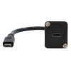 EXSYS EX-49166 D-type USB-C bus naar stekker adapterkabel, USB 3.2 Gen 2, 20 cm, zwart