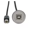 EXSYS EX-49182 USB 2.0 inbouw-adapterkabel, USB B bus naar USB B stekker, 30 cm, metalen behuizing
