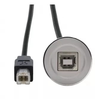 EXSYS EX-49182 USB 2.0 inbouw-adapterkabel, USB B bus naar USB B stekker, 30 cm, metalen behuizing