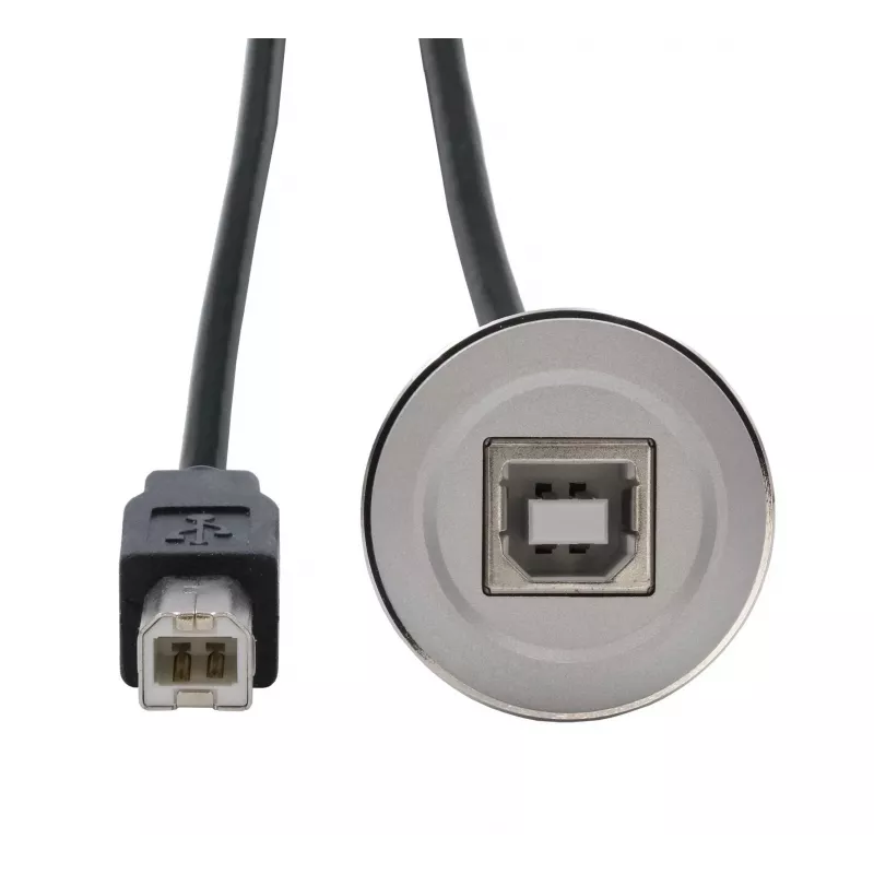 EXSYS EX-49182 USB 2.0 inbouw-adapterkabel, USB B bus naar USB B stekker, 30 cm, metalen behuizing