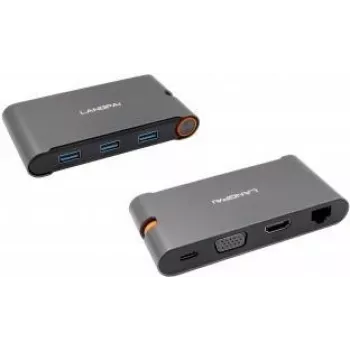 EXSYS EX-1220HM USB 3.2 Gen 1 metalen hub met 7-in-1 poorten voor notebook, MateBook en MacBook