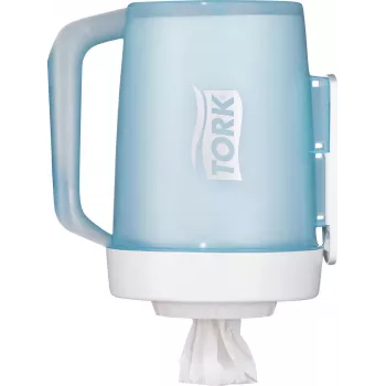TORK Mini centrefeed dispenser wit en turquoise M1 658002