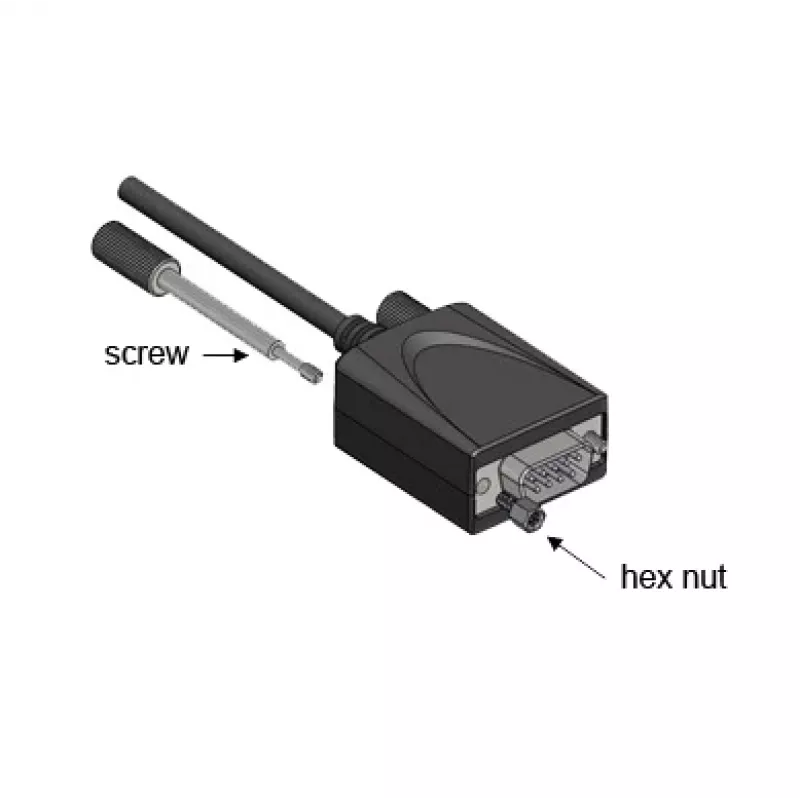 EXSYS EX-1311-2IS USB 2.0 naar RS-232 seriële adapter met FTDI FT232RL chipset, 921,6 Kbps, DB9 stekker, 0,8 m kabel