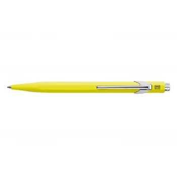 Caran d'Ache 849 PopLine Fluo balpen, fluorescerend geel, blauwe inkt, medium 849.470