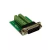 EXSYS EX-49010 15-pin D-SUB bus naar 16-pin schroefklemmenblok adapter, groen/zilver