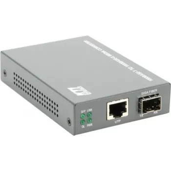 KTI Networks KGC-300 Gigabit Ethernet-mediaconverter, RJ45 naar SFP, multimode/singlemode