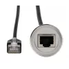 EXSYS EX-49184 paneelmontage adapterkabel, RJ45 bus naar stekker, 30 cm, afgeschermd, metaal