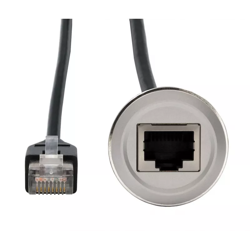 EXSYS EX-49184 paneelmontage adapterkabel, RJ45 bus naar stekker, 30 cm, afgeschermd, metaal