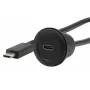 EXSYS EX-49222 USB-C paneelmontage adapterkabel, USB 3.2 Gen 2, 10Gbps, 100W PD, 30cm