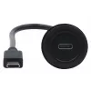 EXSYS EX-49222 USB-C paneelmontage adapterkabel, USB 3.2 Gen 2, 10Gbps, 100W PD, 30cm
