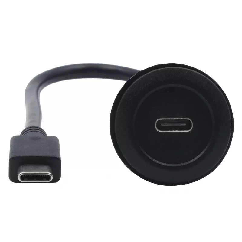 EXSYS EX-49222 USB-C paneelmontage adapterkabel, USB 3.2 Gen 2, 10Gbps, 100W PD, 30cm