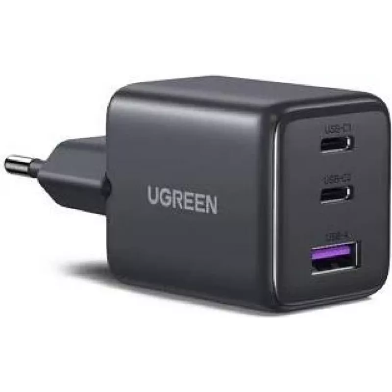 UGREEN 30W 3-poorts GaN II snellader USB-A & 2 x USB-C zwart (55536)