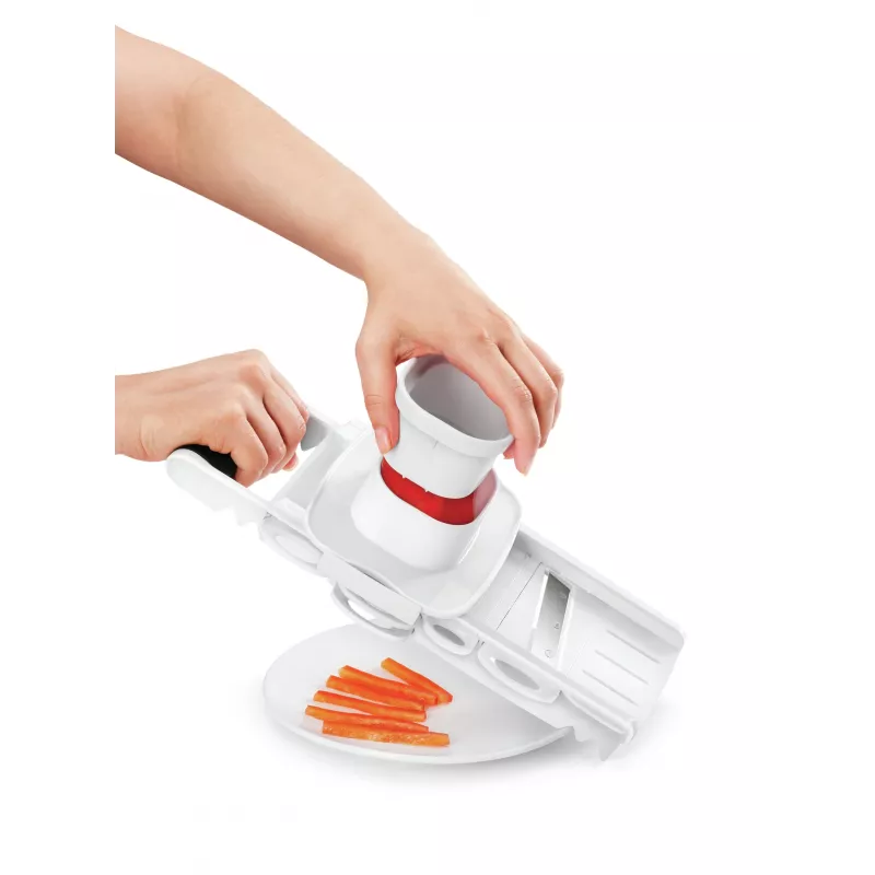 Metaltex profi multi-rasp mandoline, 5 inzetstukken, wit/zwart 194875084