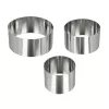 Metaltex ronde roestvrij staal kookringen, 3er-set, zilver, 45 mm hoogte 204536010